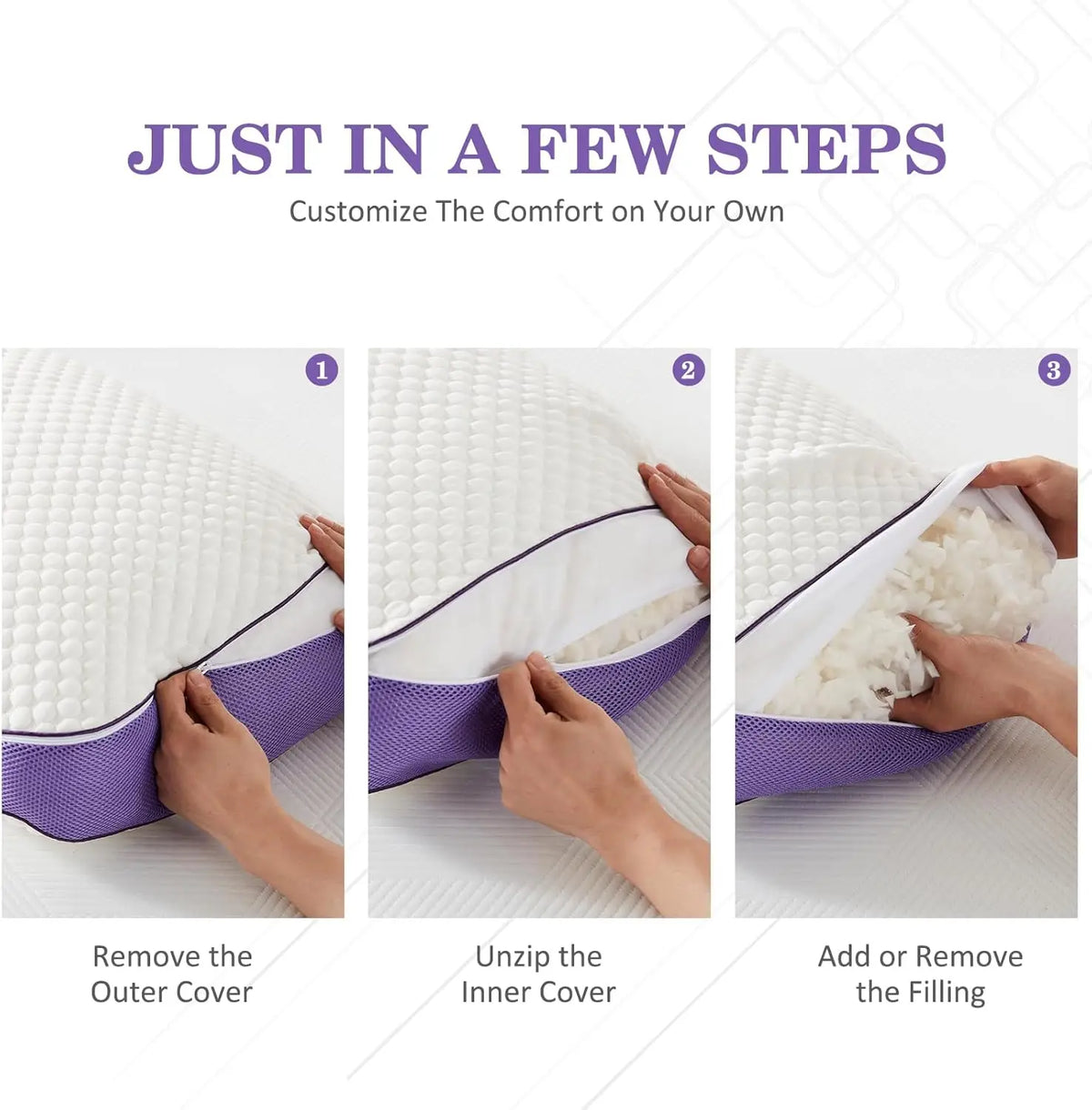 Adjustable Cooling Memory Foam Body Pillow With Washable Cover