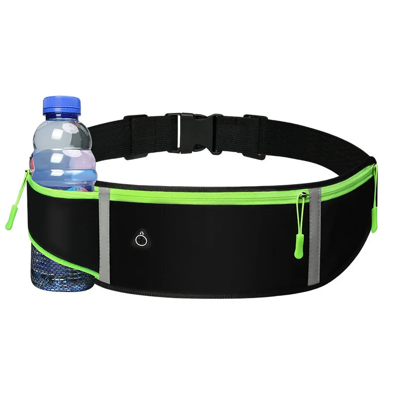 Outdoor Running Waist Bag With Three Waterproof Pockets For Phone