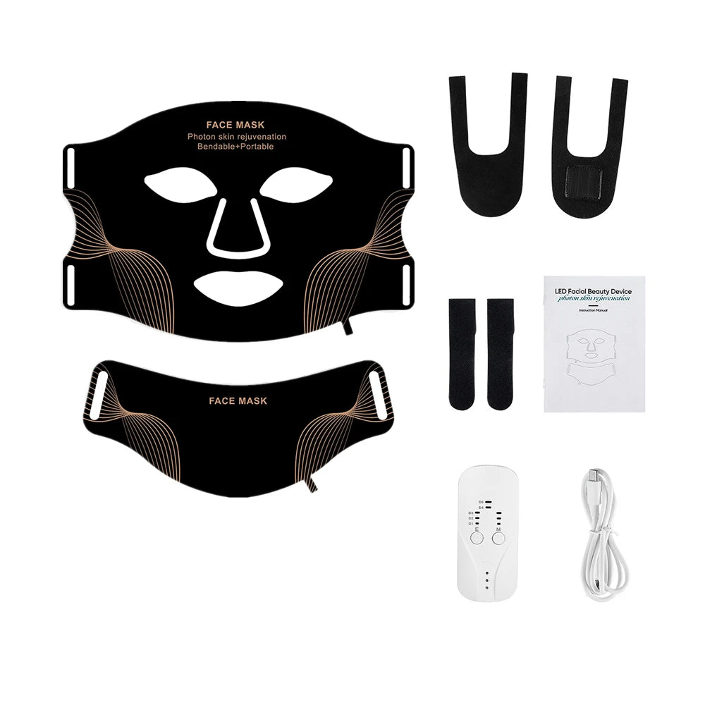Foreverlily Silicone LED Mask for Face and Neck Therapy
