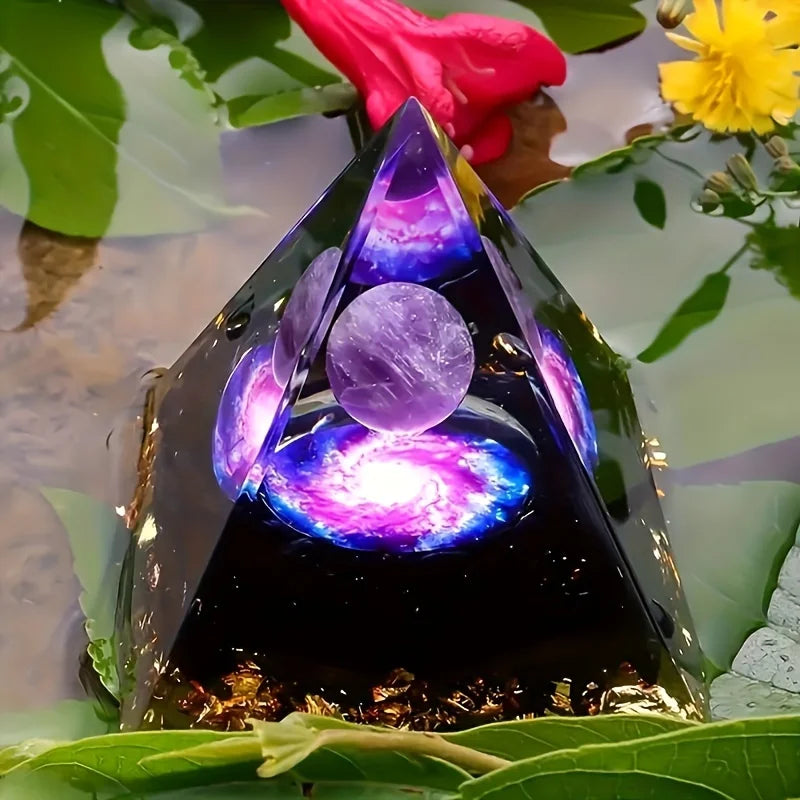 Amethyst Crystal Pyramid Home Decor