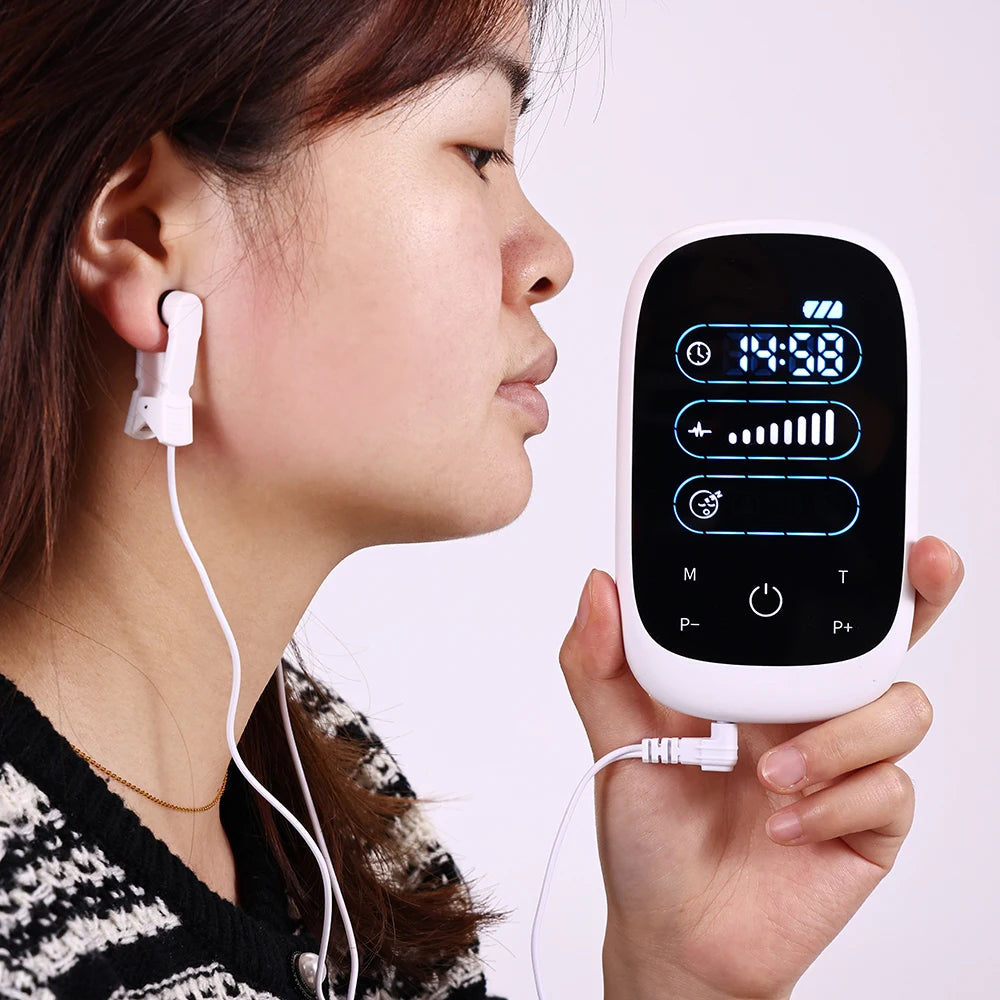 ATANG CES Insomnia Relief Sleep Stimulation Ear Clip Device
