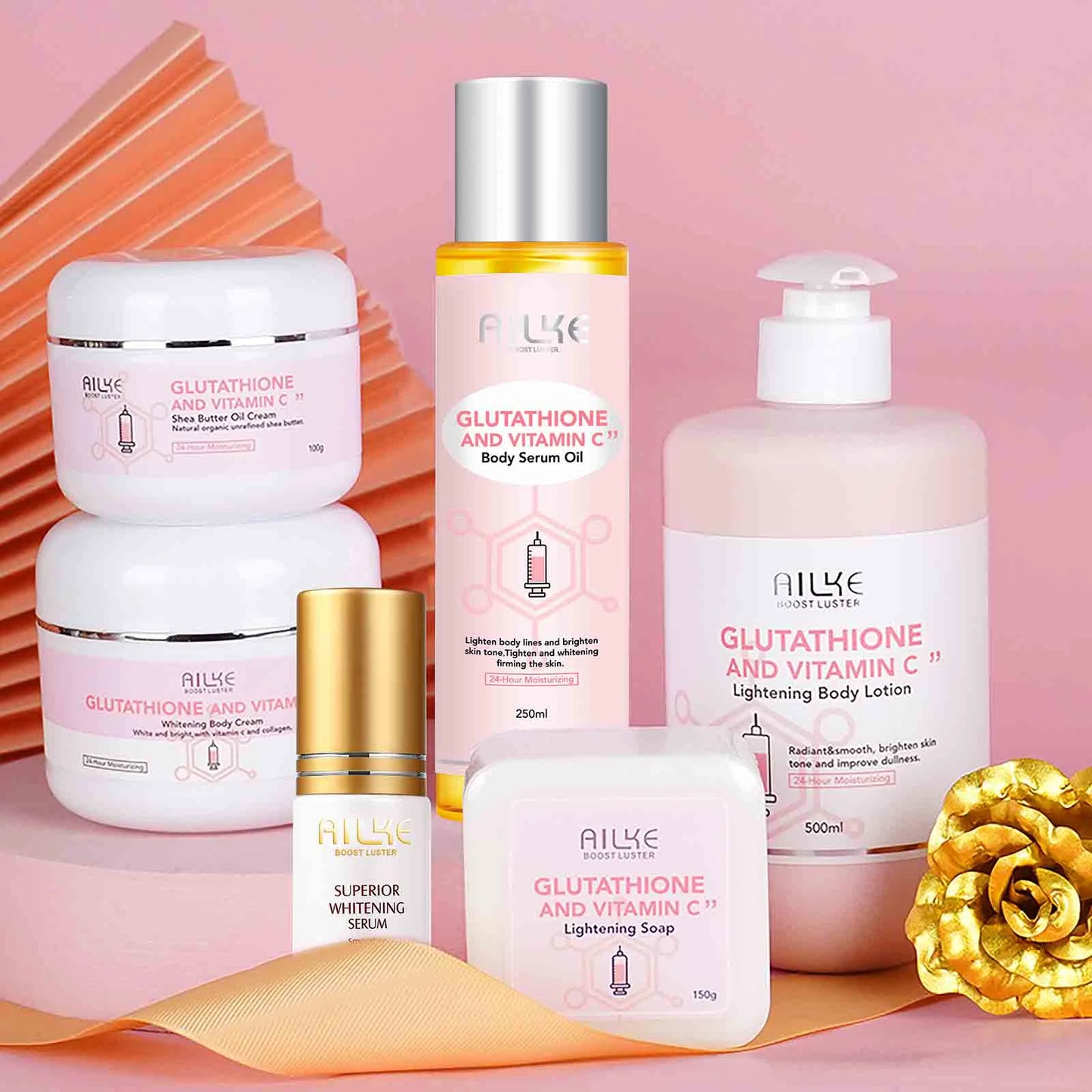 AILKE Whitening Skin Care Cream Brightening Lotion Glutathione Shea Butter