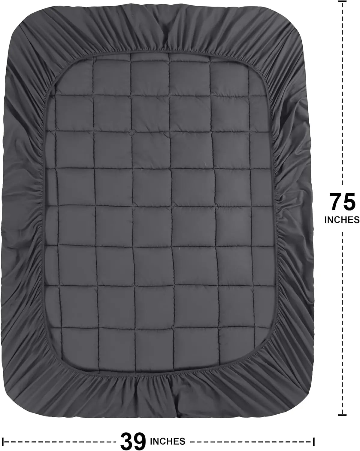 Bamboo Mattress Topper With Pillow Top For Back Pain Relief