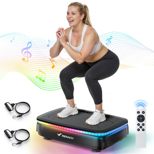 MERACH Vibration Plate Exercise Machine With Light Whole Body Workout