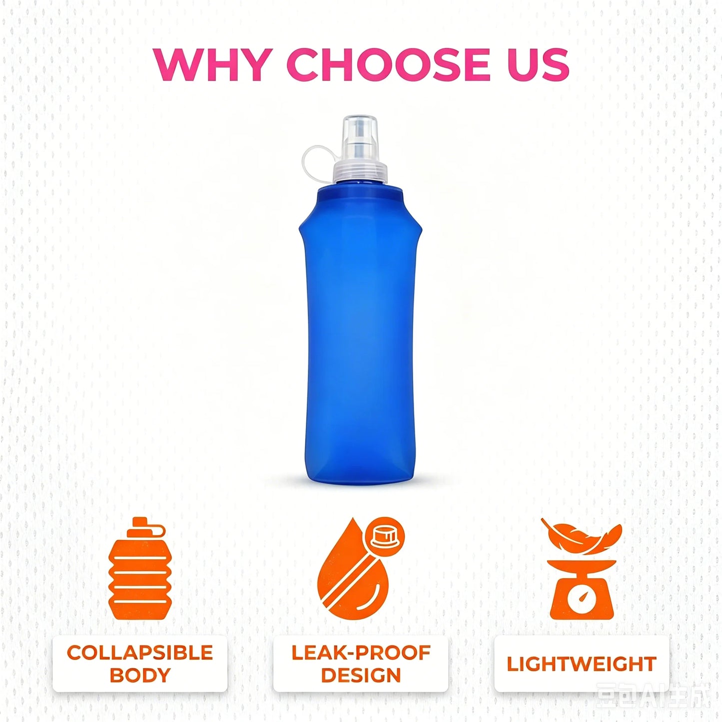 Soft Foldable TPU Water Bottle Portable for Outdoor Sports