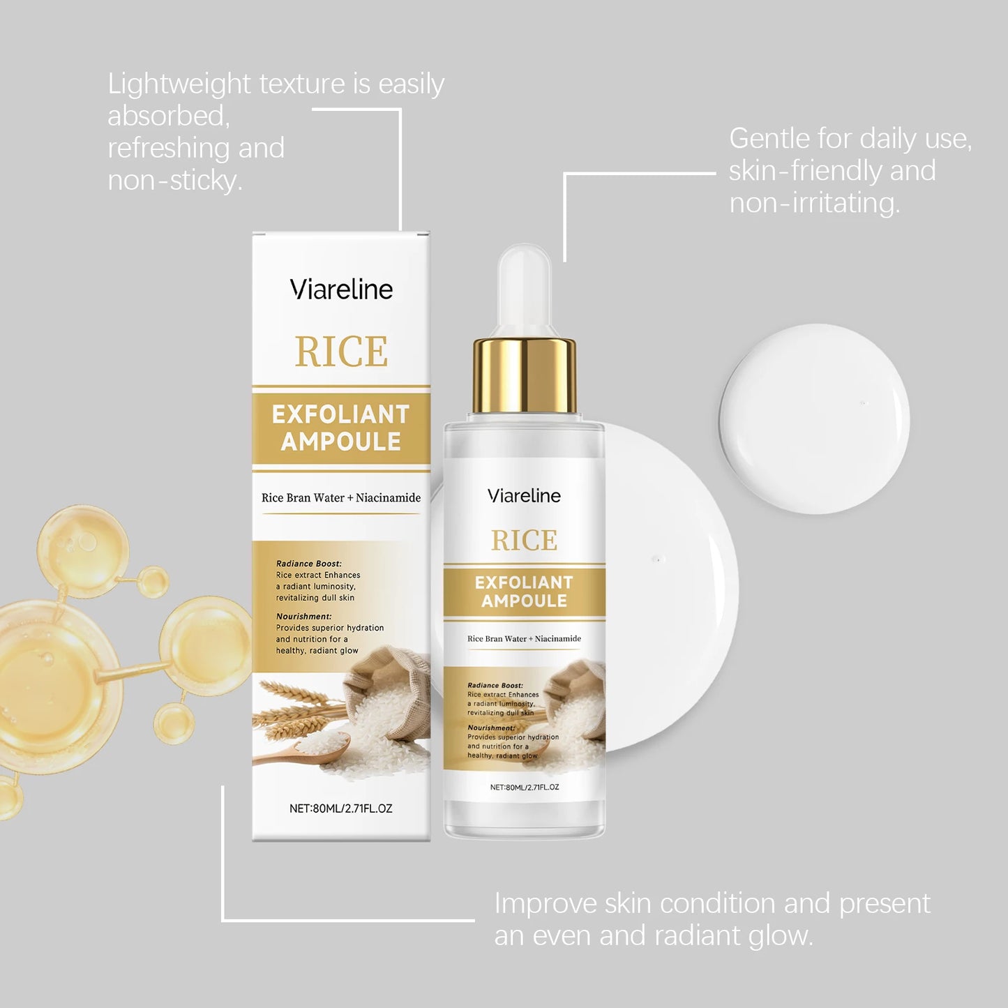Viareline Facial Exfoliating Serum For Pore Refinement And Glow