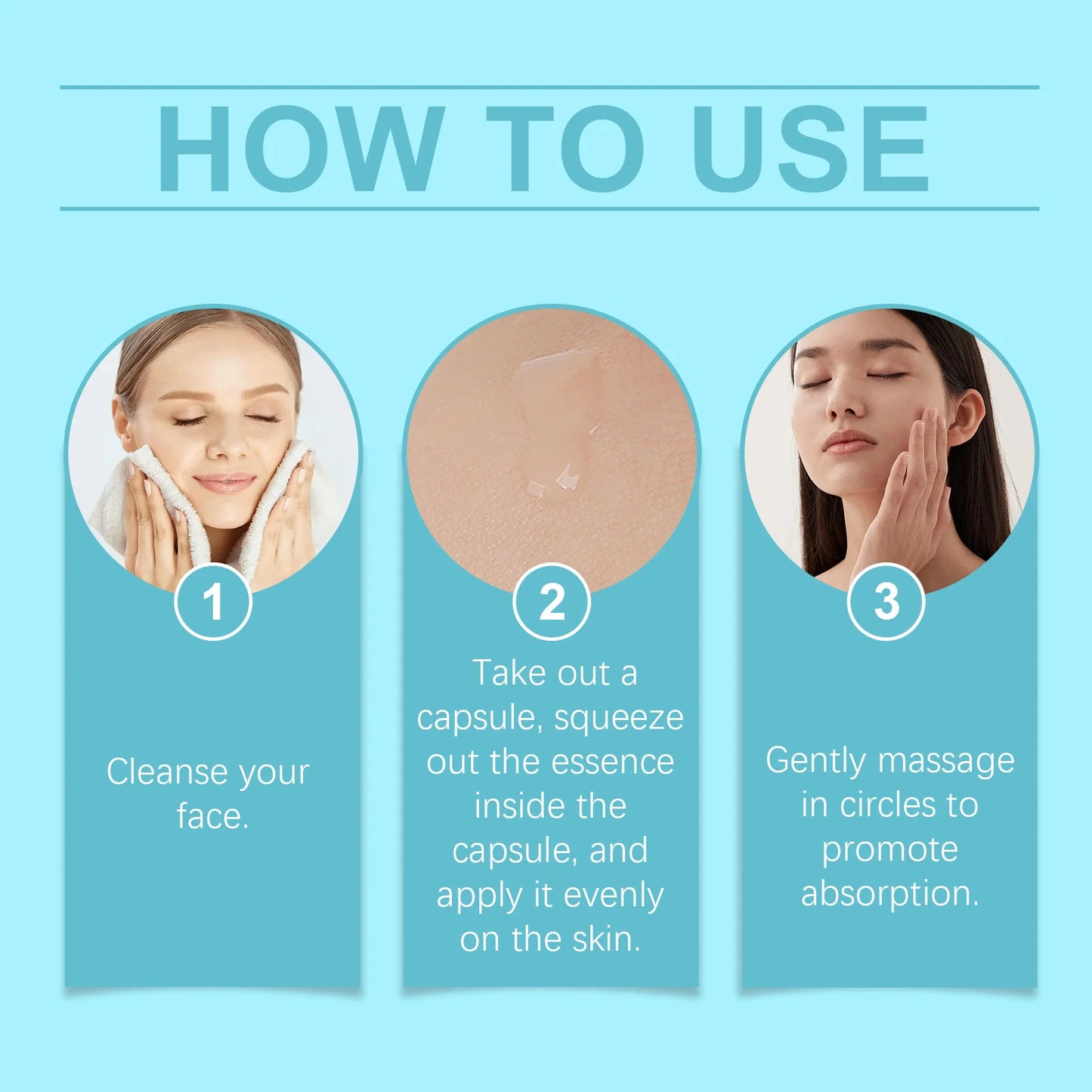 Eelhoe Facial Capsules Serum Moisturizing Anti Aging Vitamin E Care