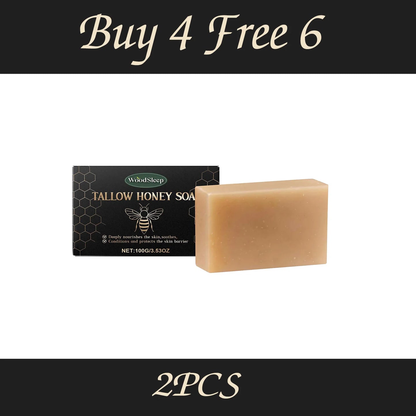 WoodSleep Beef Fat Soap Nourishing Skin Cleanser For Soft Moisture