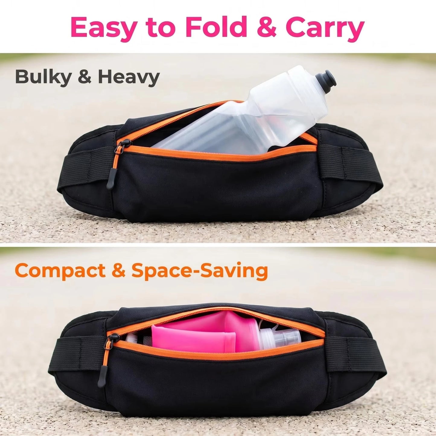 Soft Foldable TPU Water Bottle Portable for Outdoor Sports