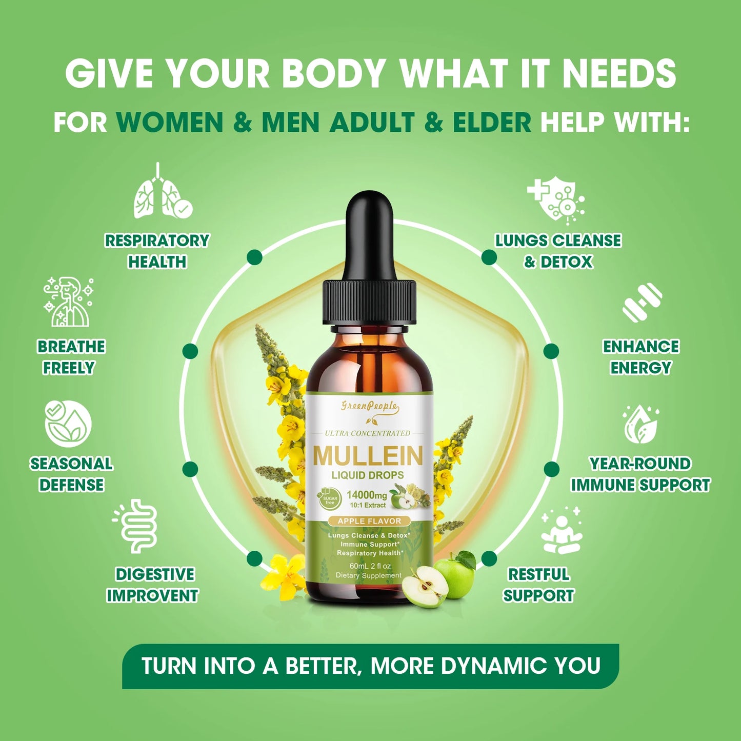 MINCH Mullein Drops For Immune Support Throat And Lung Health