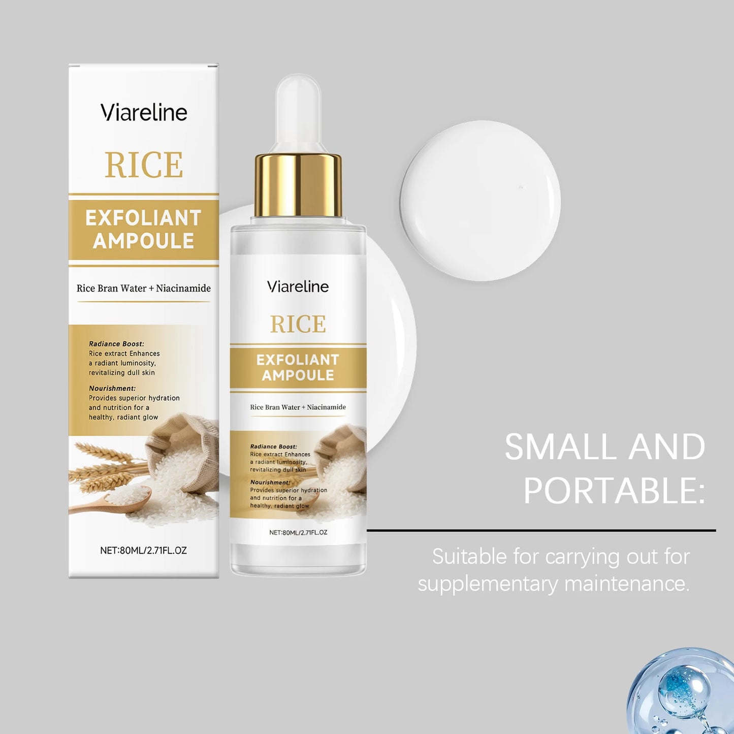 Viareline Facial Exfoliating Serum For Pore Refinement And Glow