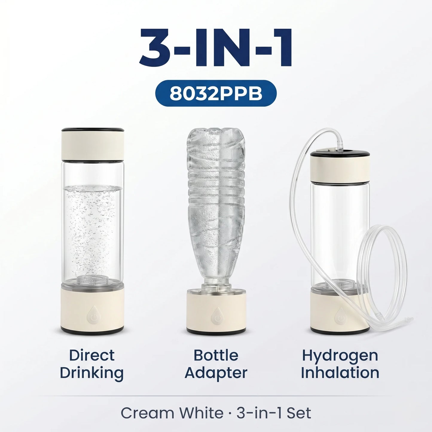 XMSJ Hydrogen Water Generator Bottle 8032 PPB Ionizer Portable