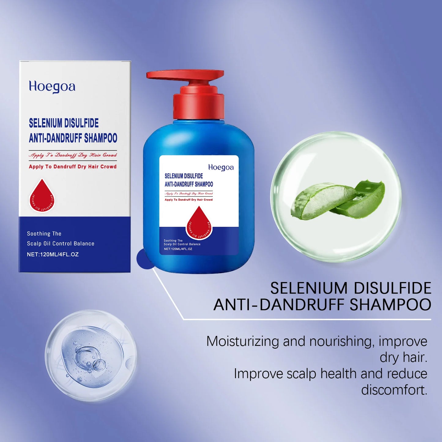 Hoegoa Selenium Sulfide Anti Dandruff Shampoo Deep Cleansing