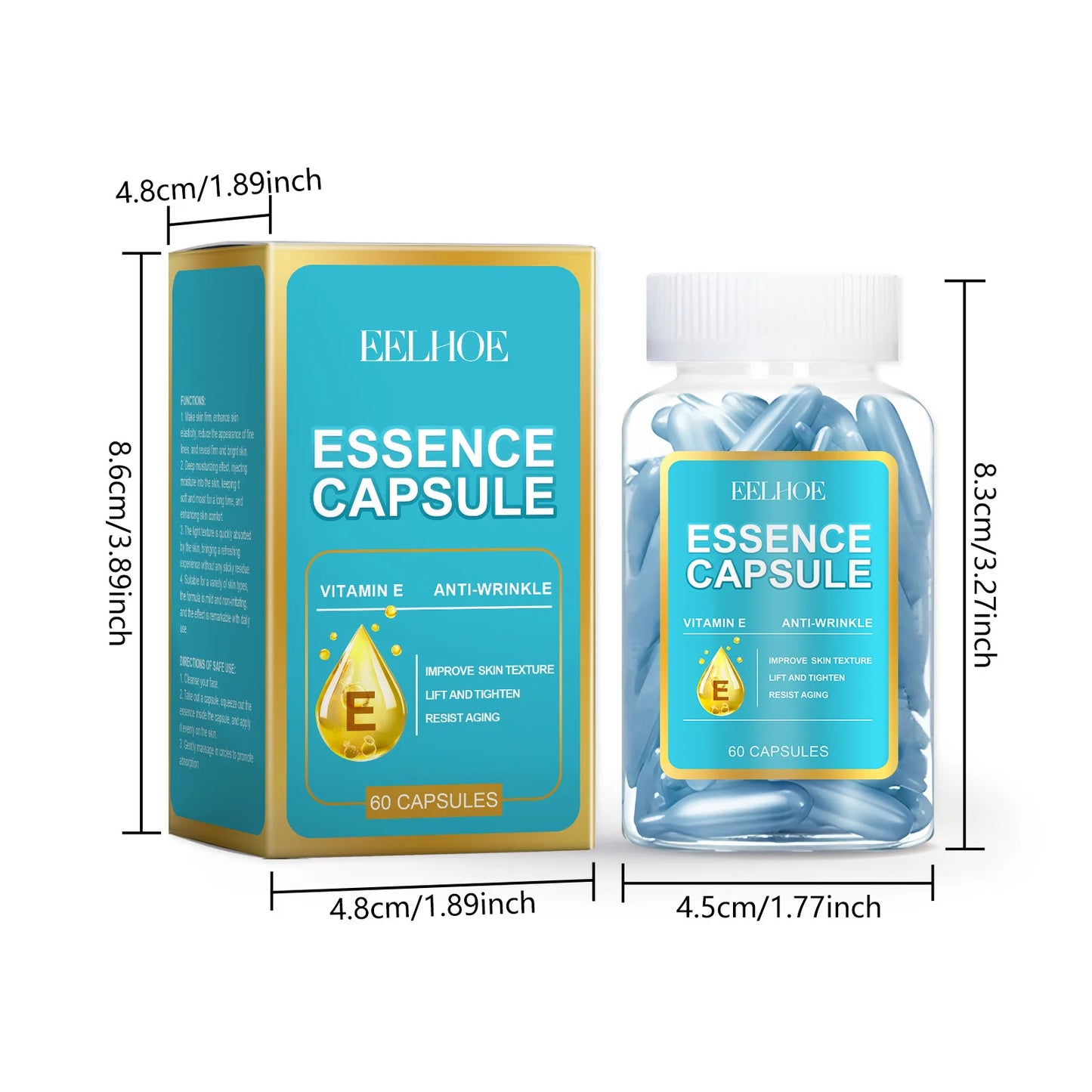 Eelhoe Facial Capsules Serum Moisturizing Anti Aging Vitamin E Care