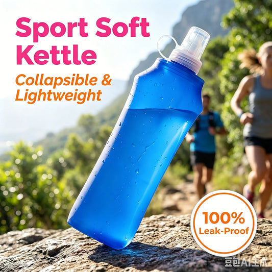 Soft Foldable TPU Water Bottle Portable for Outdoor Sports