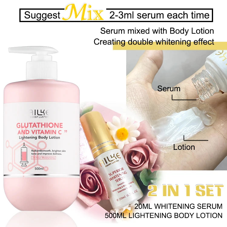 AILKE Whitening Skin Care Cream Brightening Lotion Glutathione Shea Butter