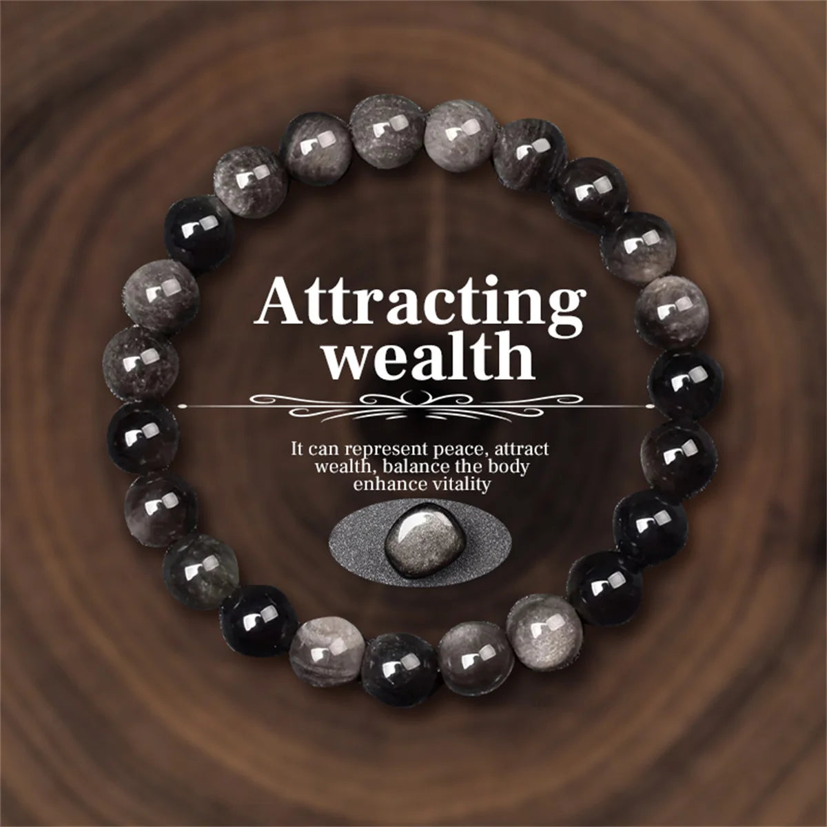 8mm Natural Stone Beaded Bracelet for Women and Men Unisex Crystal Beads Meditation Jewelry for Wealth Energy Protection