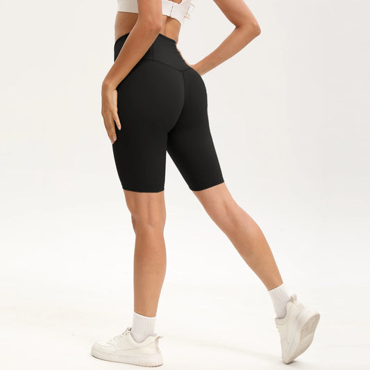 Women High Waist Bike Shorts With Pockets For Workout Yoga