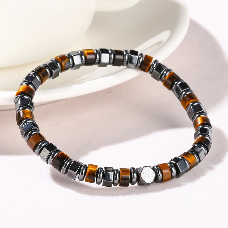Change Better Hematite Bead Bracelet Unisex Reiki Jewelry
