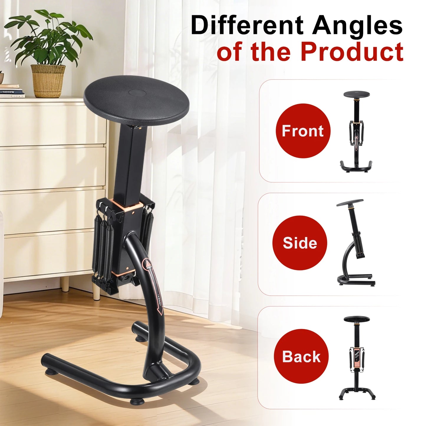 Height Adjustable Glute Trainer Squat Machine for Home Gym