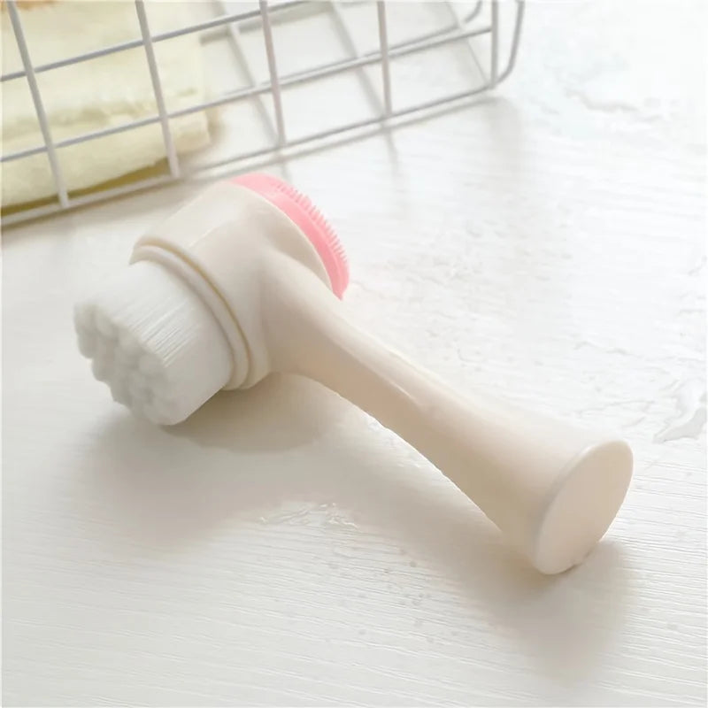 Silicone Facial Brush Double Sided Cleanser For Exfoliation And Pore Care