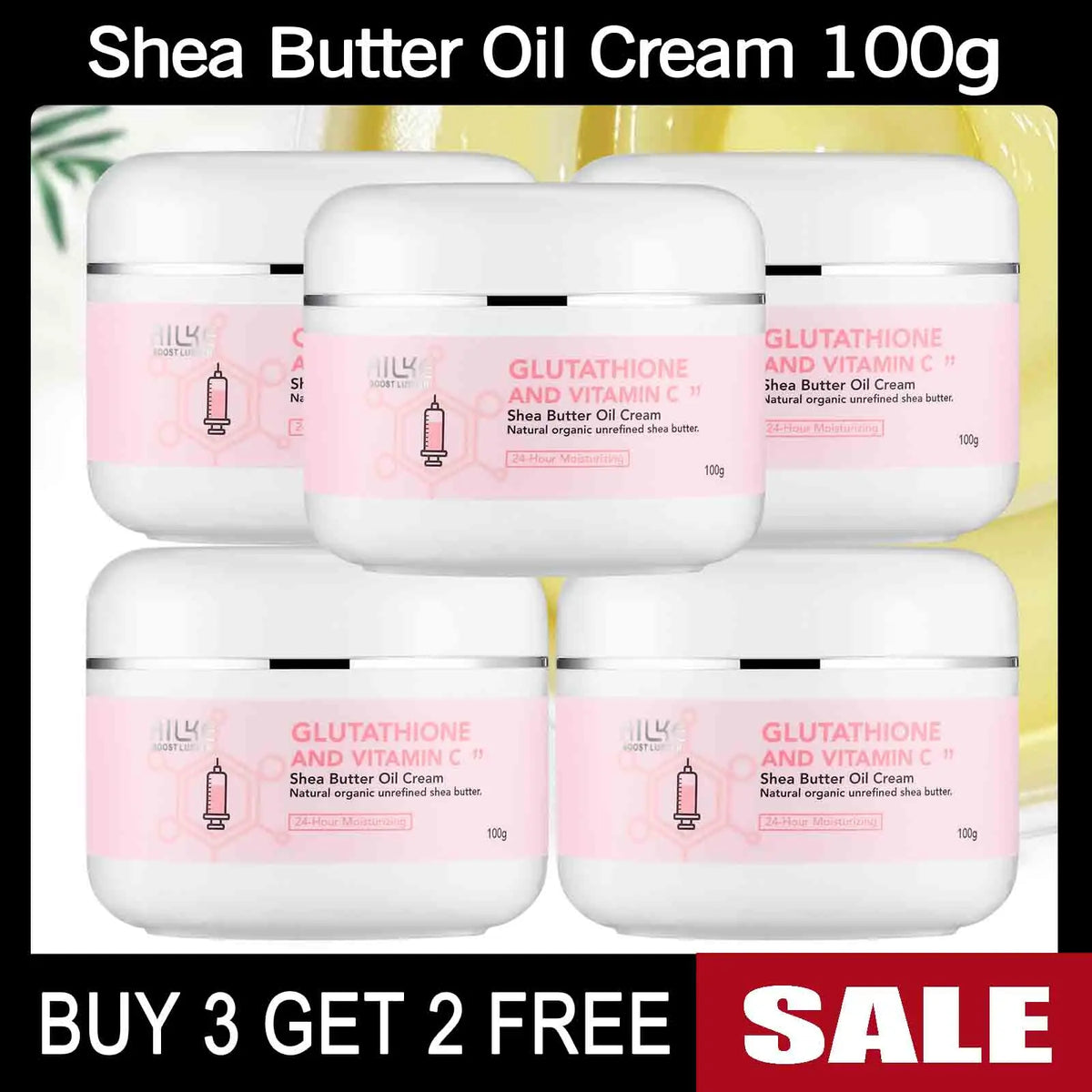 AILKE Glutathione Vitamin C Shea Butter Cream Brightening Moisturizing
