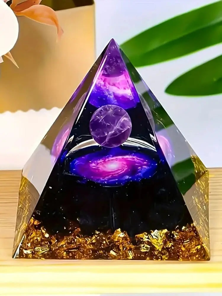 Amethyst Crystal Pyramid Home Decor