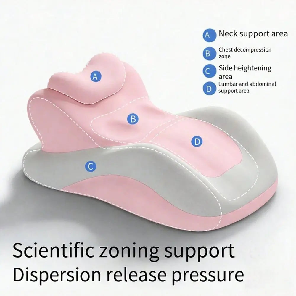 Aesthetic Ergonomic Memory Foam Wedge Pillow For Stomach Sleepers