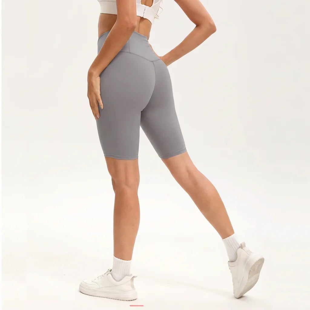Women High Waist Bike Shorts With Pockets For Workout Yoga