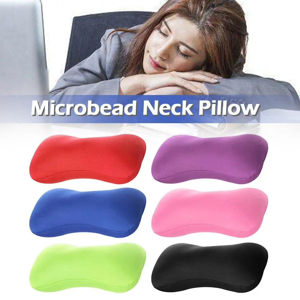 Microbead Bolster Tube Pillow For Neck Support And Travel Comfort