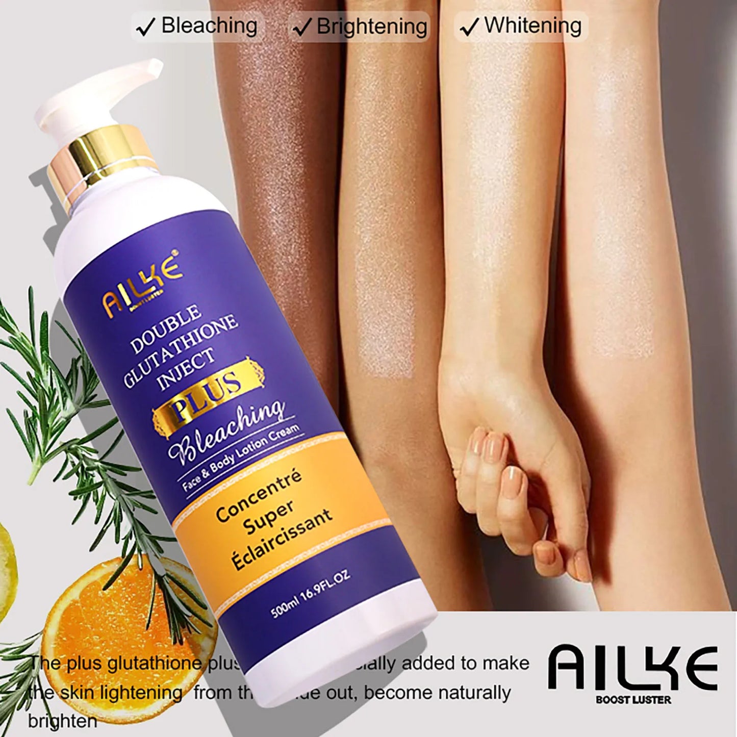 AILKE Body Milk Whitening and Clearing Dark Spots Moisturizing Cream