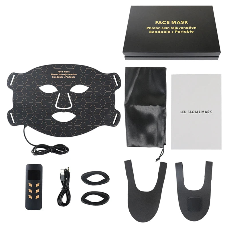 UBilli 4 Modes Portable LED Face Mask Light Therapy For Skin Rejuvenation