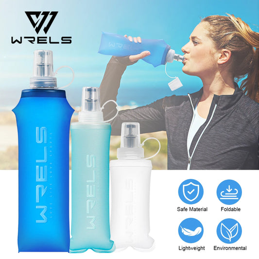 WRELS Soft Flask Folding Water Bottle TPU BPA Free