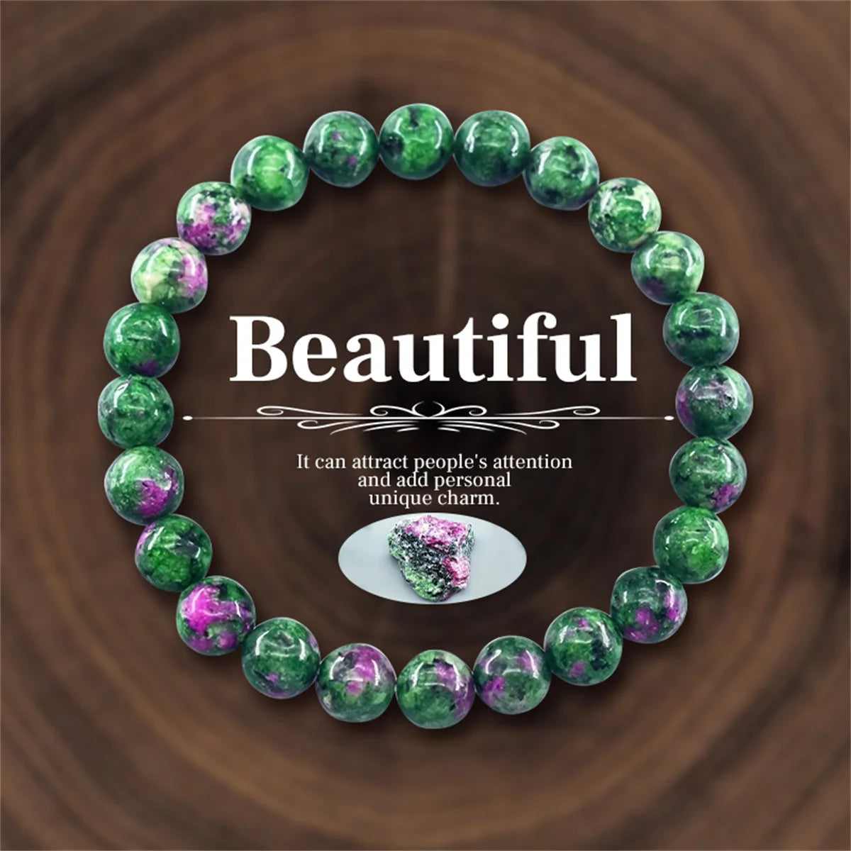 8mm Natural Stone Beaded Bracelet for Women and Men Unisex Crystal Beads Meditation Jewelry for Wealth Energy Protection