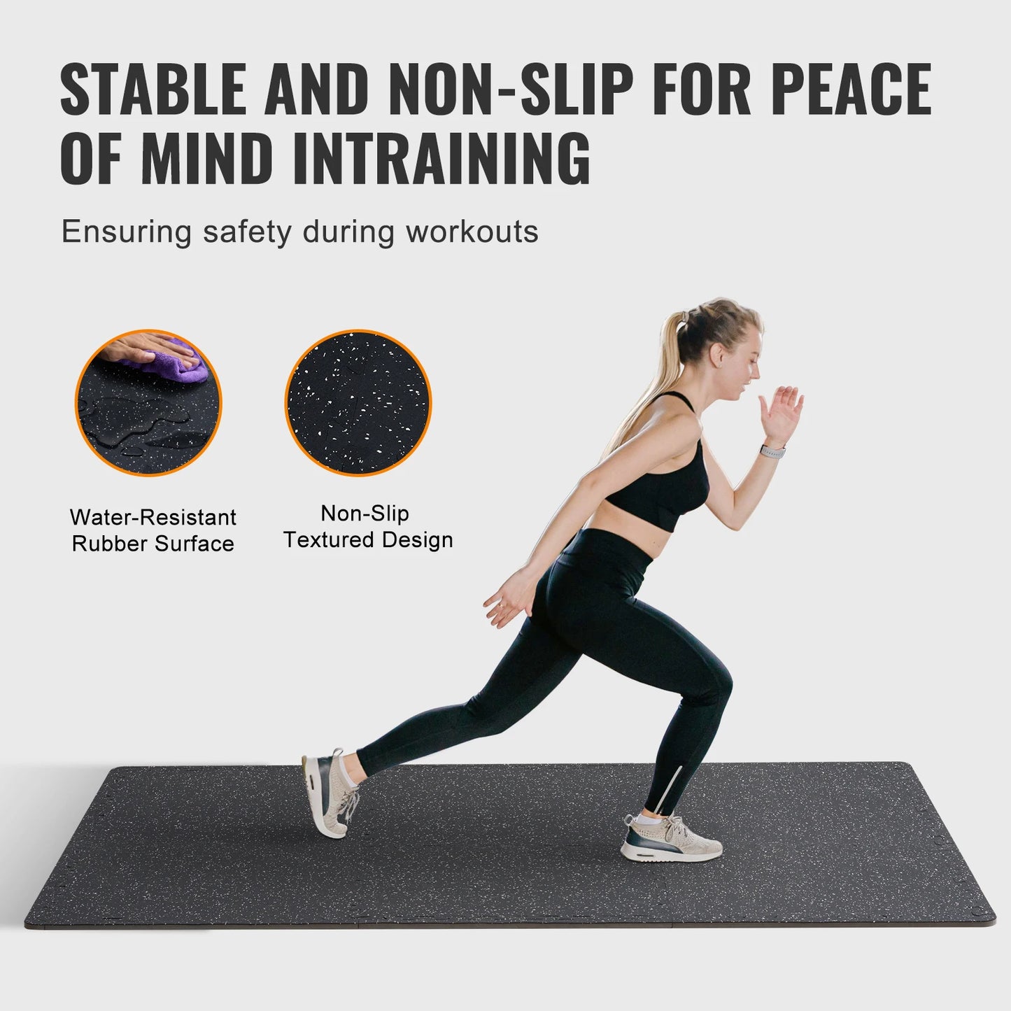 SucceBuy Interlocking Floor Mats With EVA Foam For Home Gym