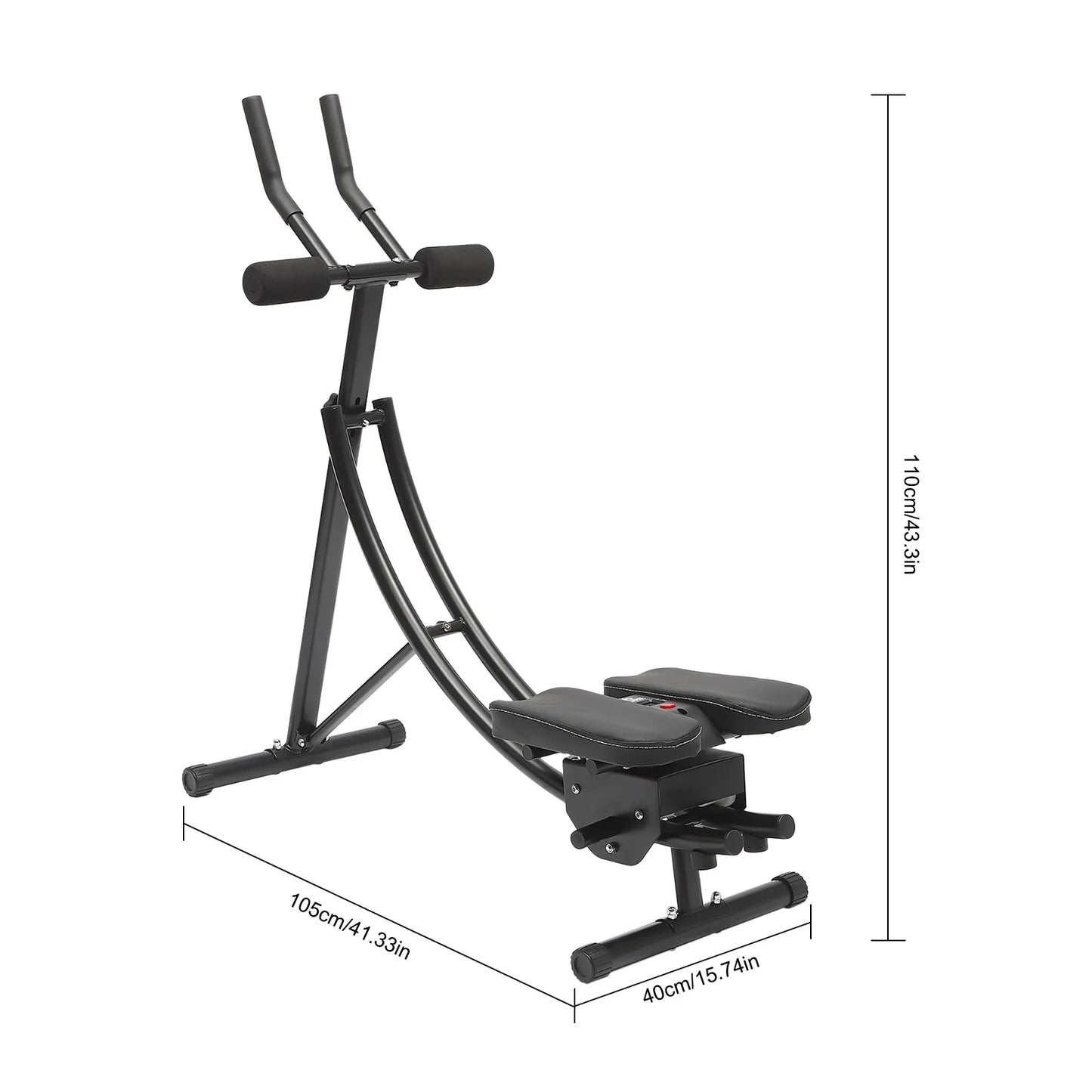 Abdominal Crunch Coaster Height Adjustable Abdominal Trainer With LCD Monitor