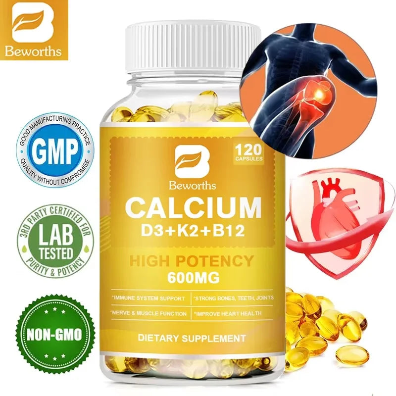 Beworths 4in1 Vitamin D3 Calcium Capsules For Bone Strength Immunity