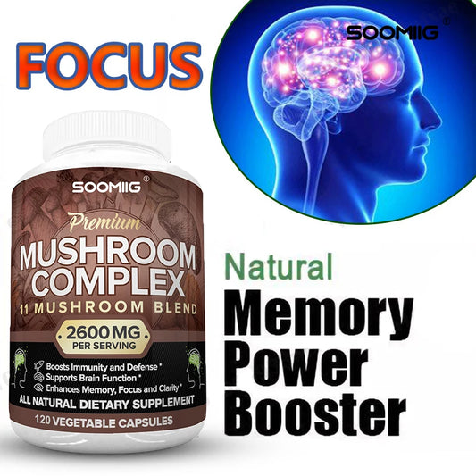 Kenofor Charge Mushroom Complex Supplement For Memory Brain Immune Support