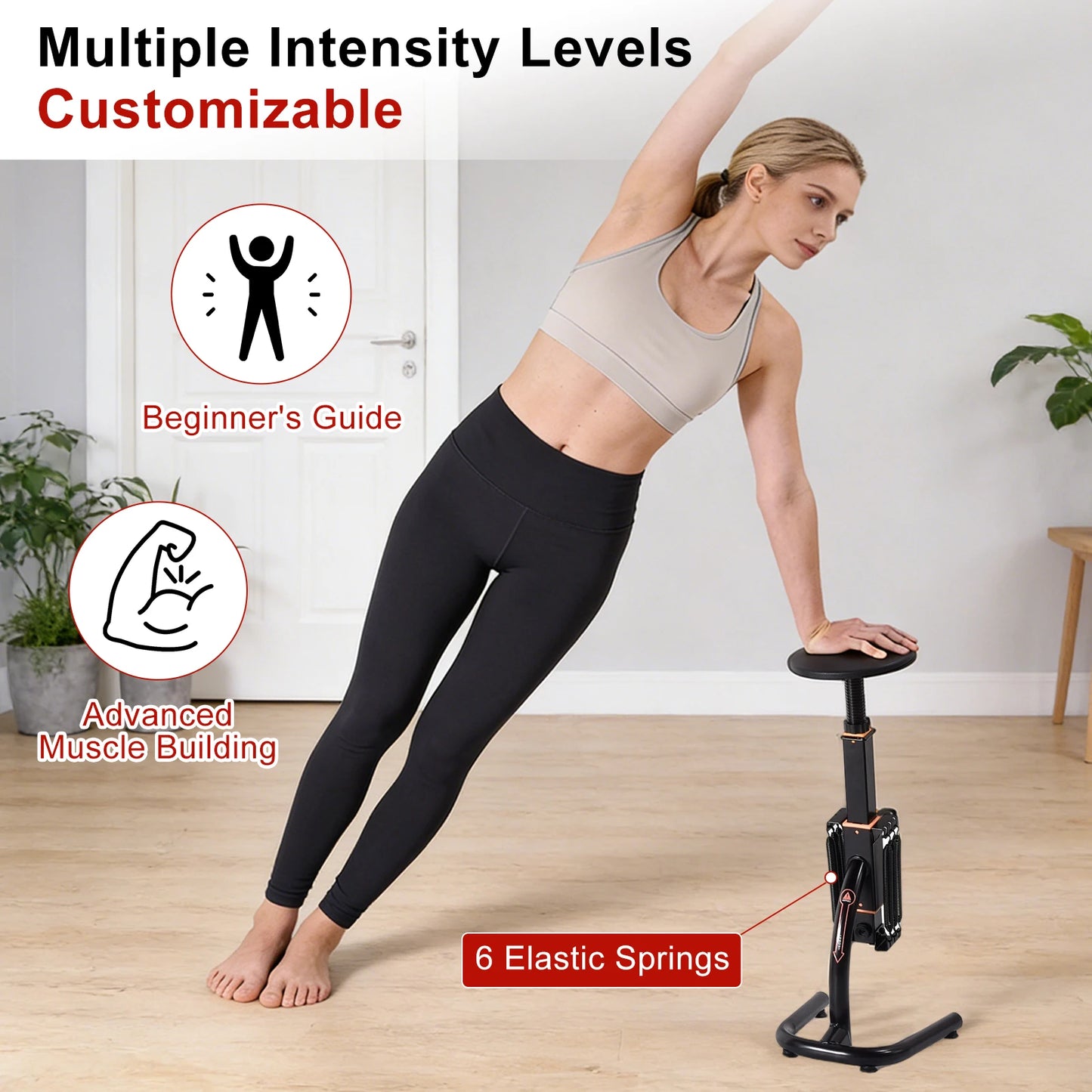 Height Adjustable Glute Trainer Squat Machine for Home Gym