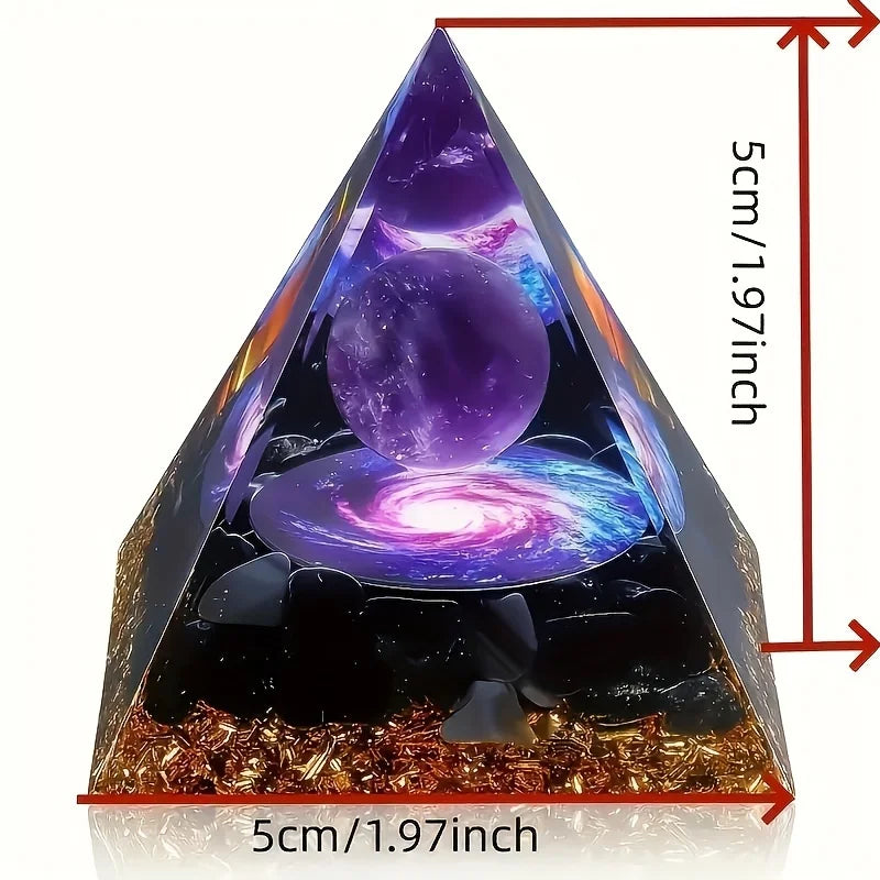 Amethyst Crystal Pyramid Home Decor