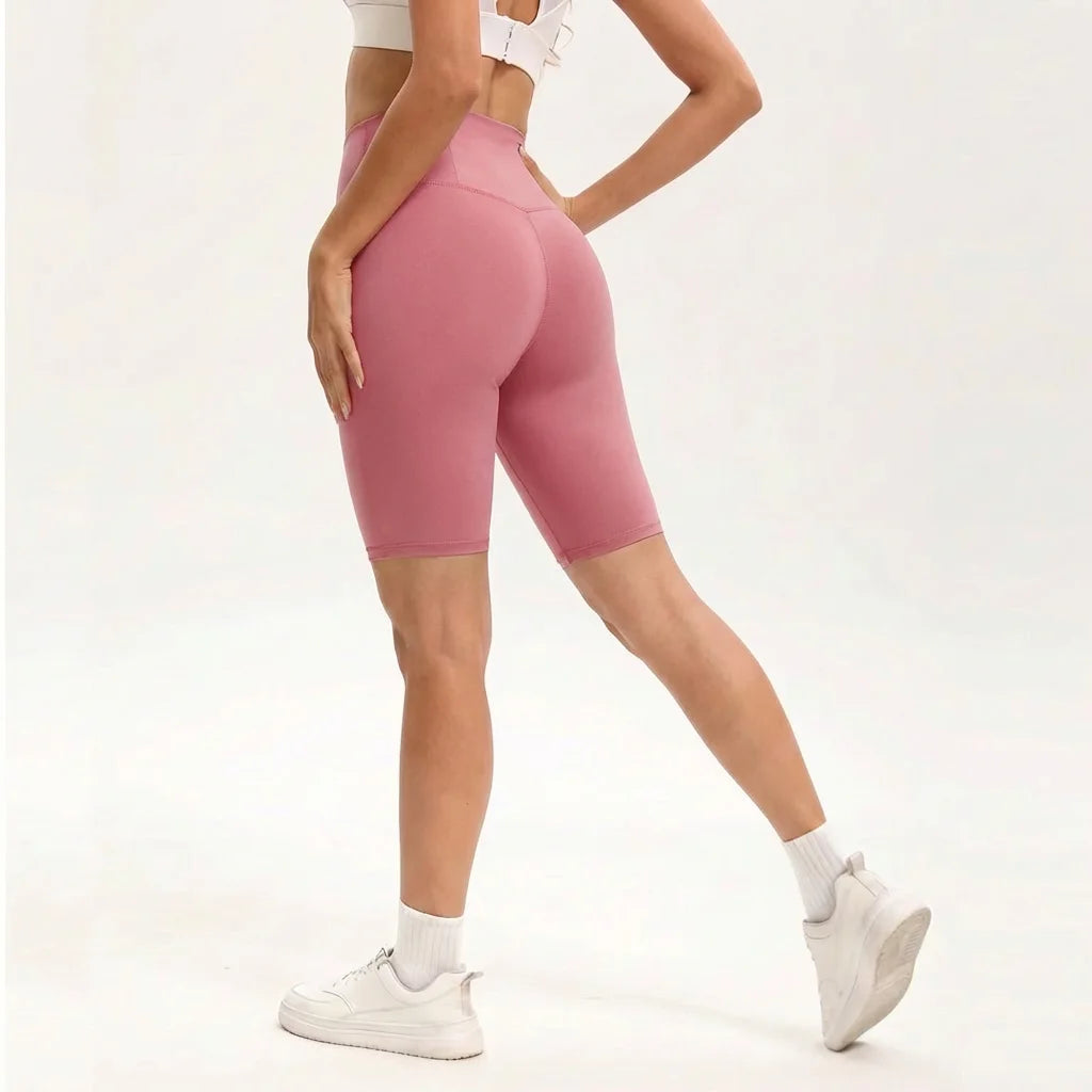 Women High Waist Bike Shorts With Pockets For Workout Yoga