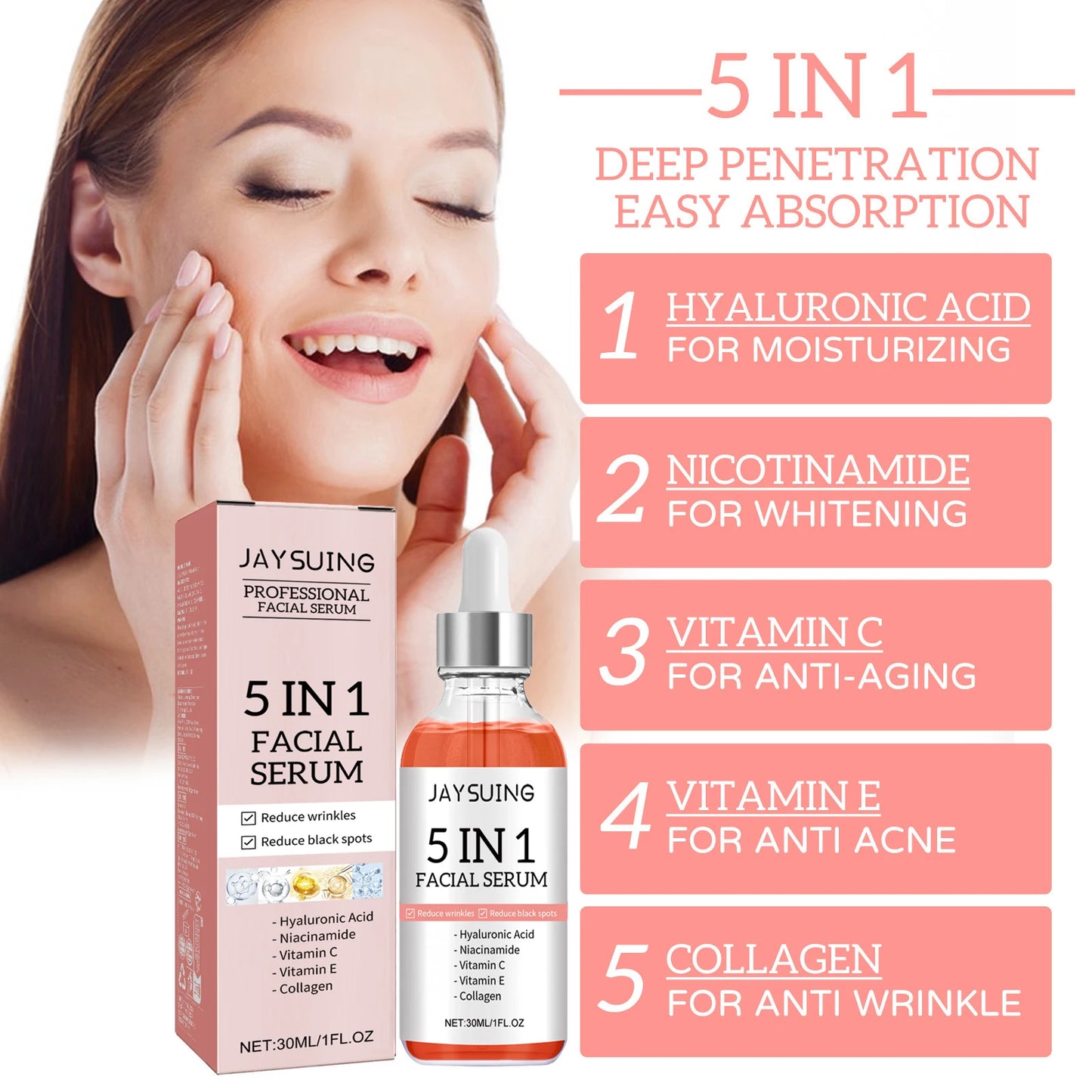 Jaysuing 5 In 1 Anti Aging Firming Serum Radiance Plus