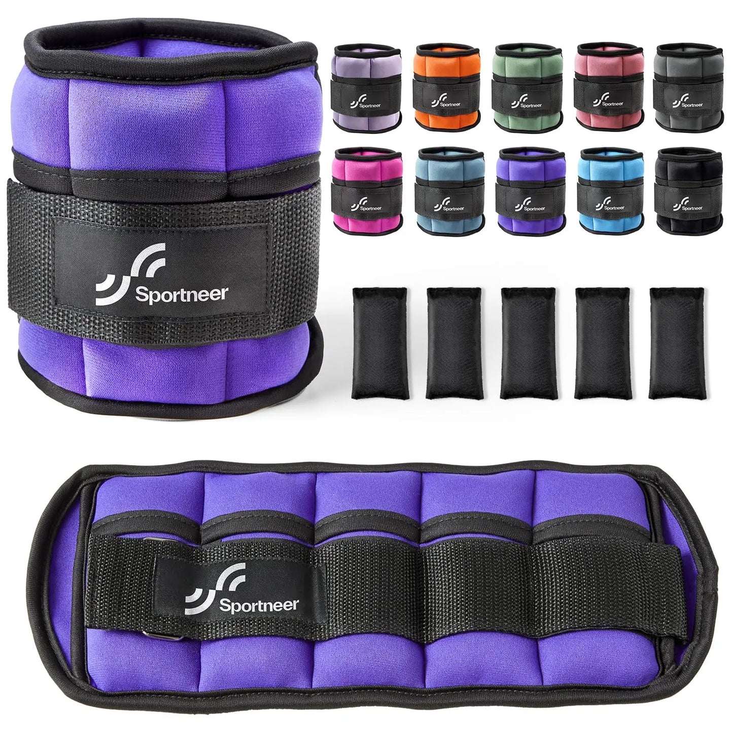 Sportneer Adjustable Ankle Weights For Gym Workouts