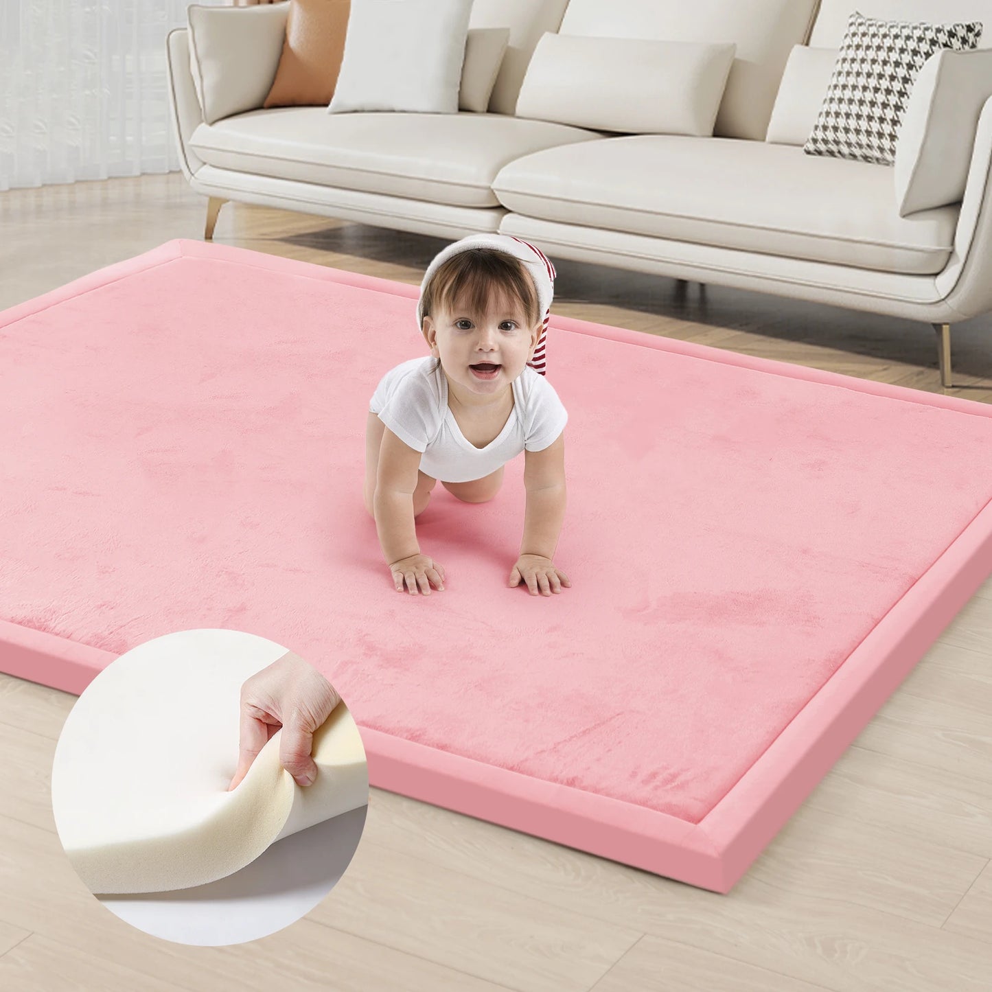 Huloo Sleep Memory Foam Playmat Rug For Living Room