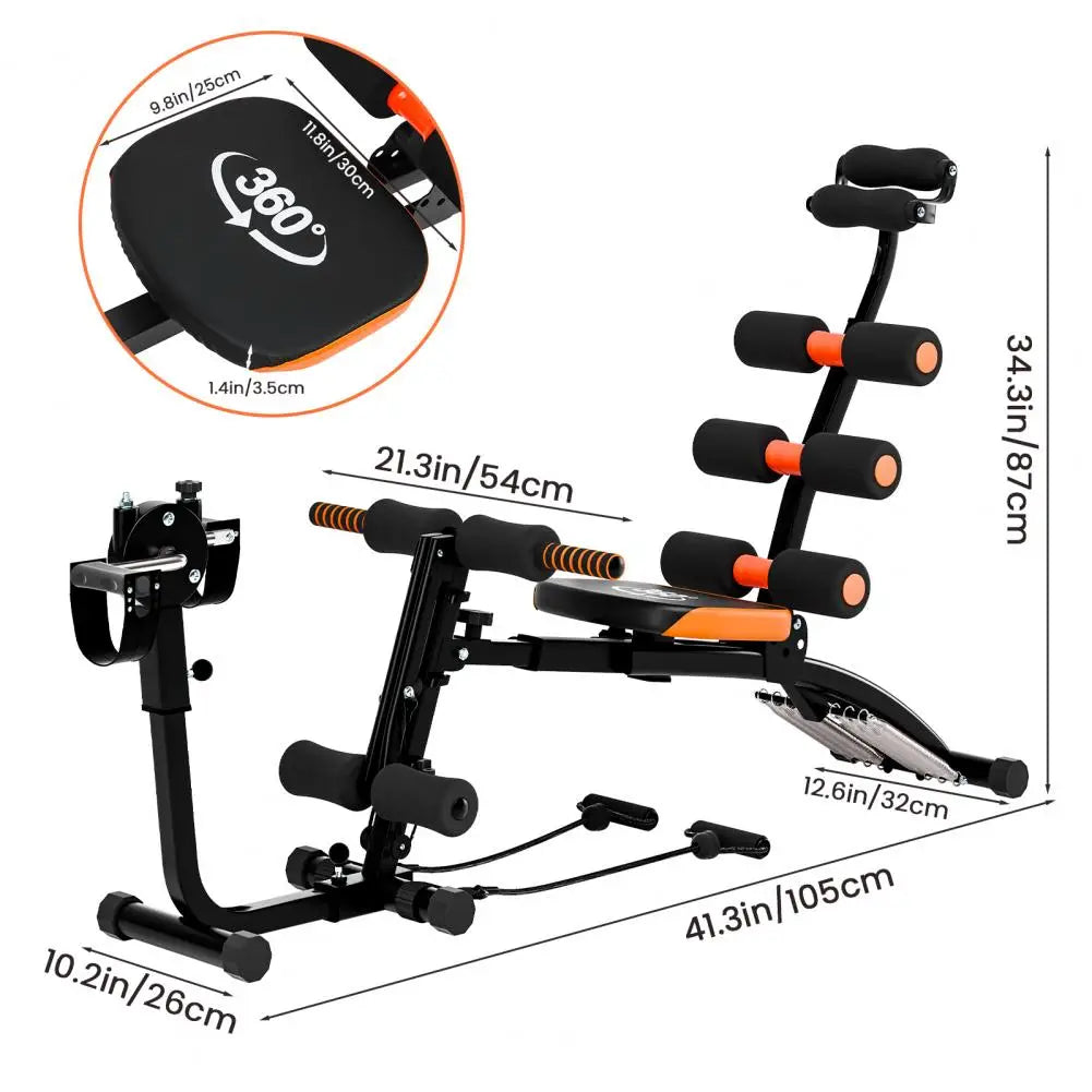 Ab Crunch Machine Six In One Sit Up Aid For Home Gym