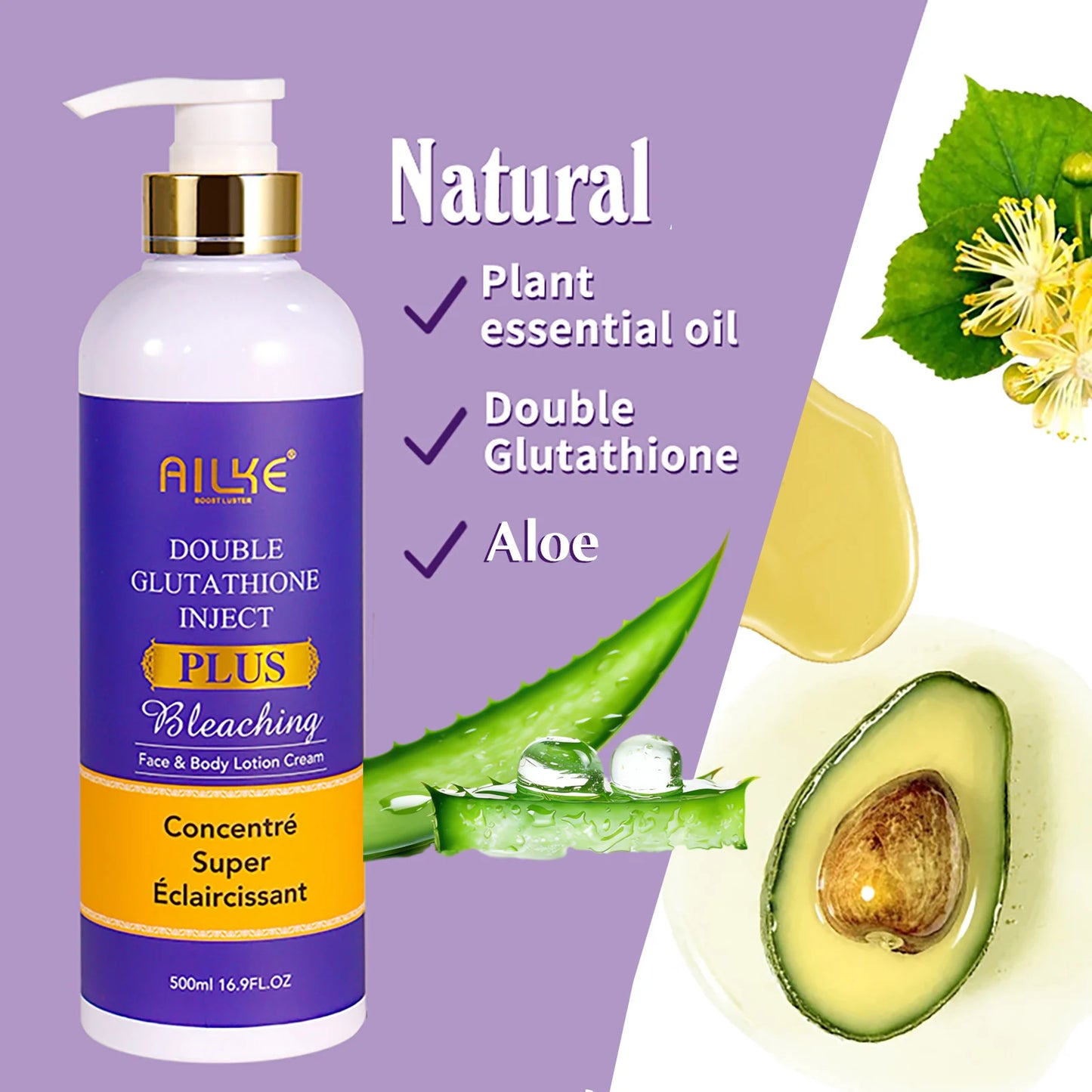 AILKE Glutathione Plus Whitening Skin Care Set for Even Tone