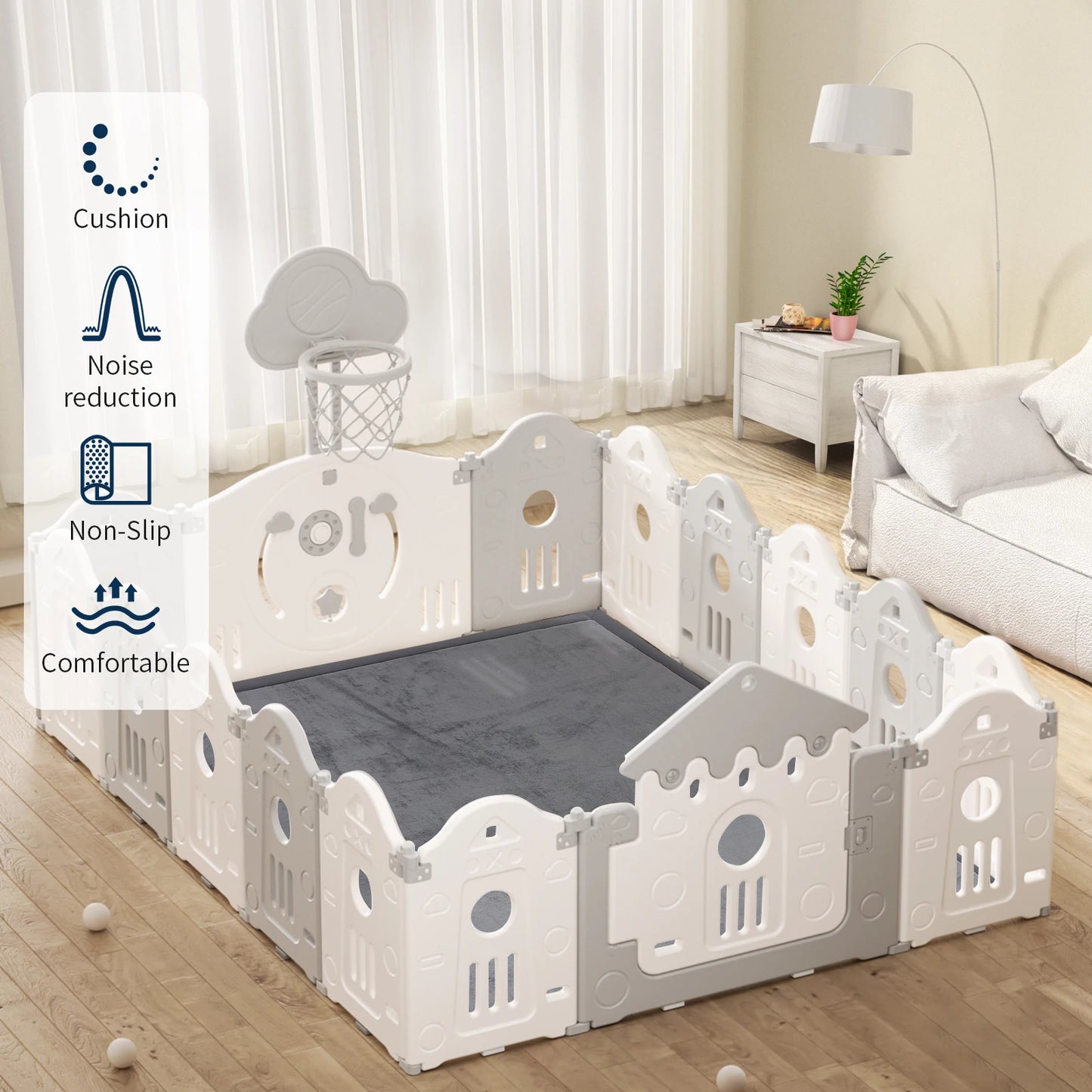 Huloo Sleep Memory Foam Playmat Rug For Living Room