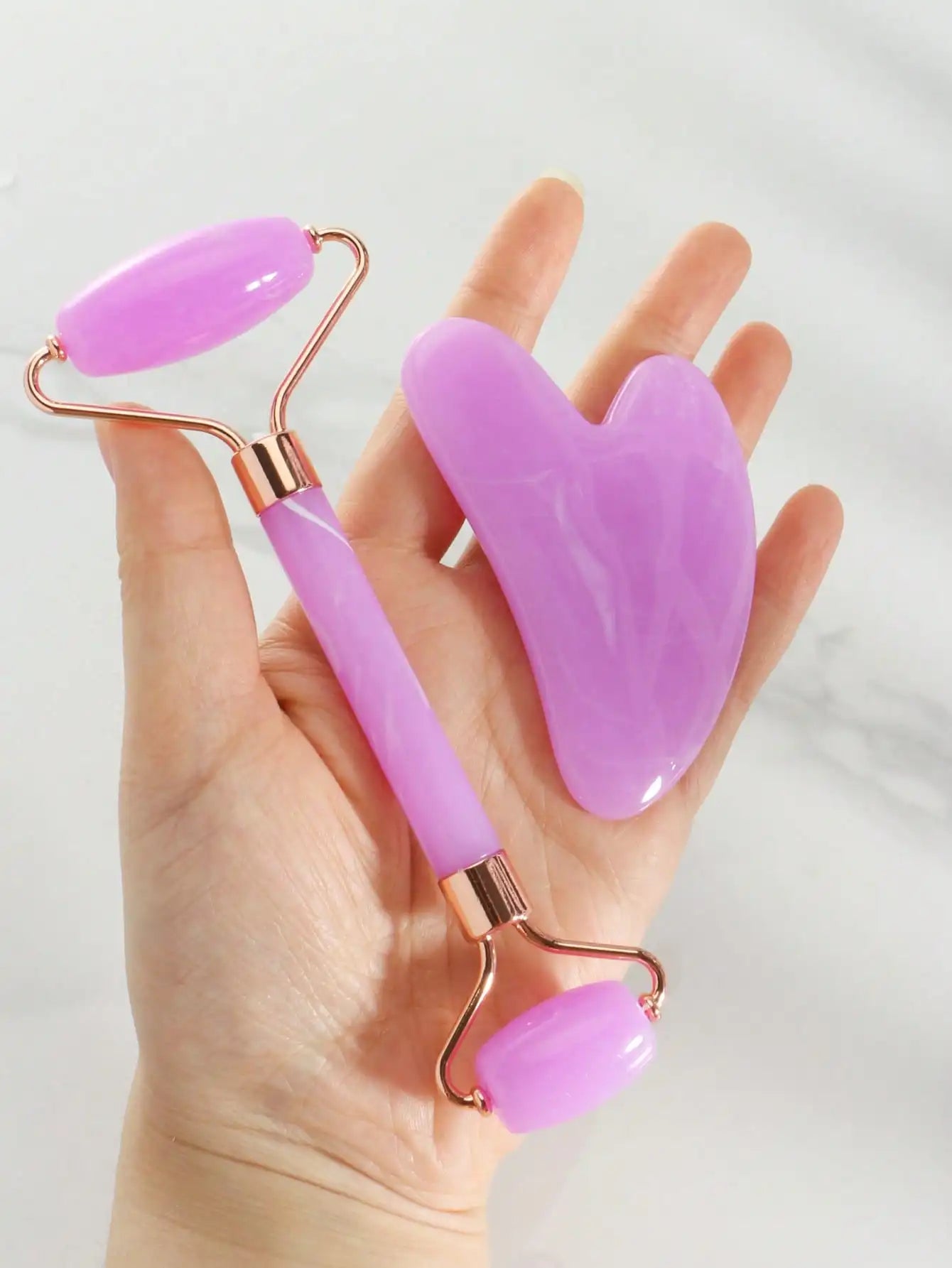 Facial Massage Scraping Tool Kit With Face Roller Massage Stick Ice Gel Pack