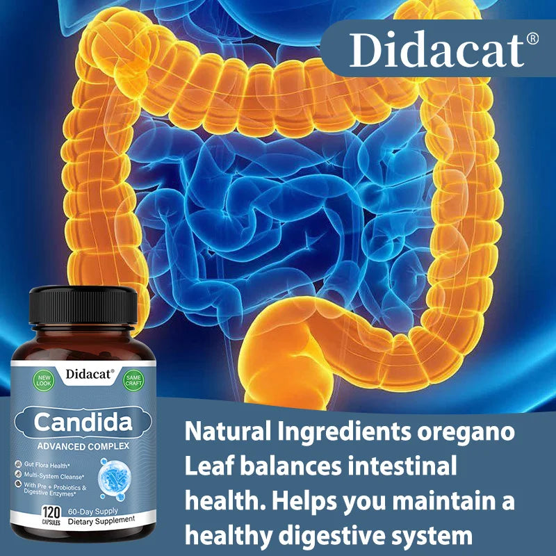 Didacat Candida Complex With Digestive Enzymes Probiotics Oregano