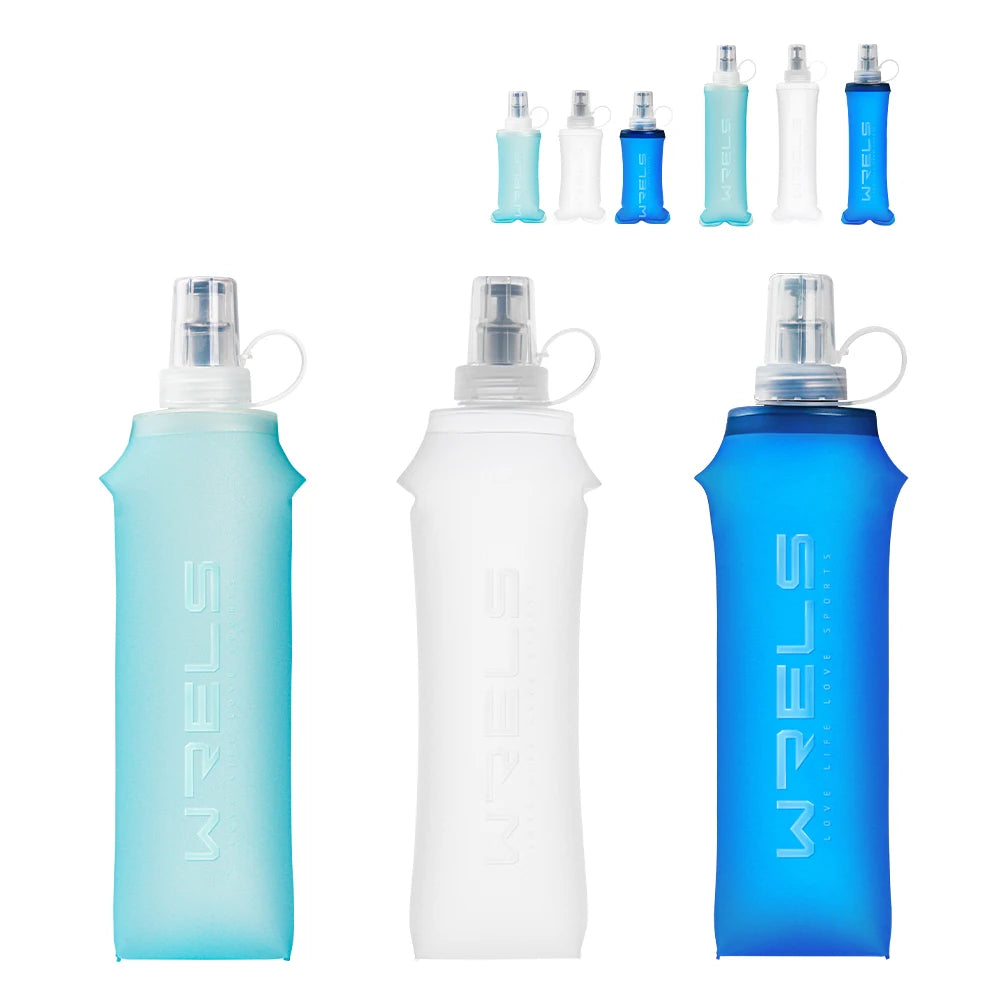 WRELS Soft Flask Folding Water Bottle TPU BPA Free